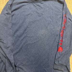 Carhartt Men's Regular Large Dark Cobalt Blue/Red Cotton/Polyester Long-Sleeve